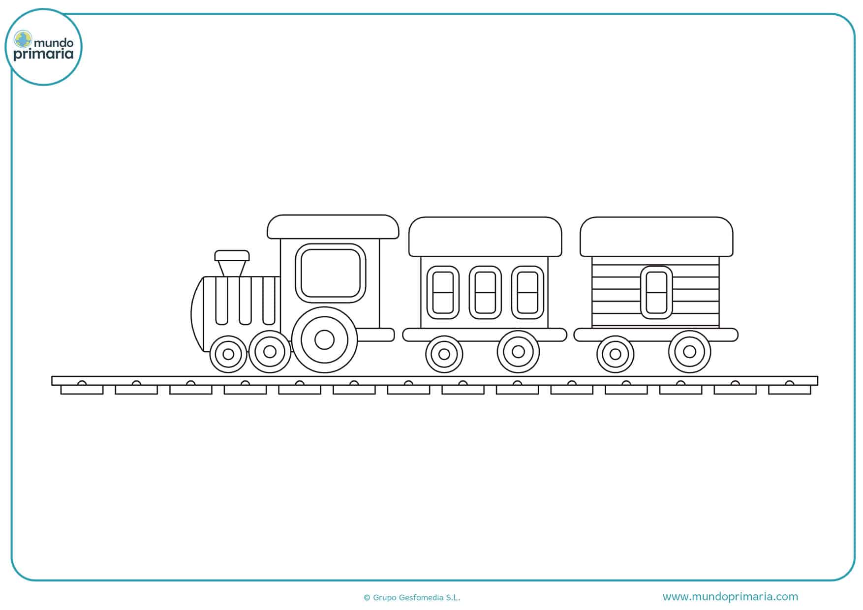 dibujos de trenes para colorear en linea