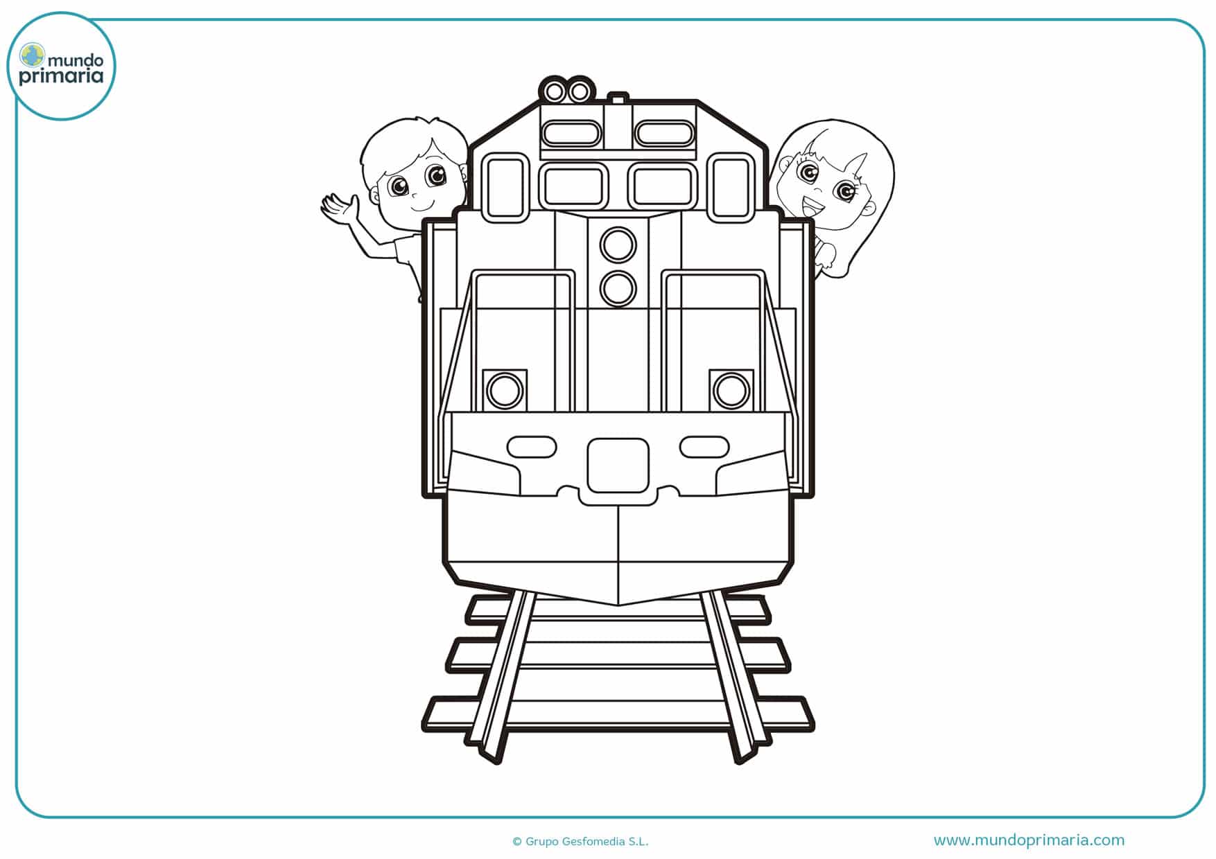 dibujos de trenes para niños para colorear