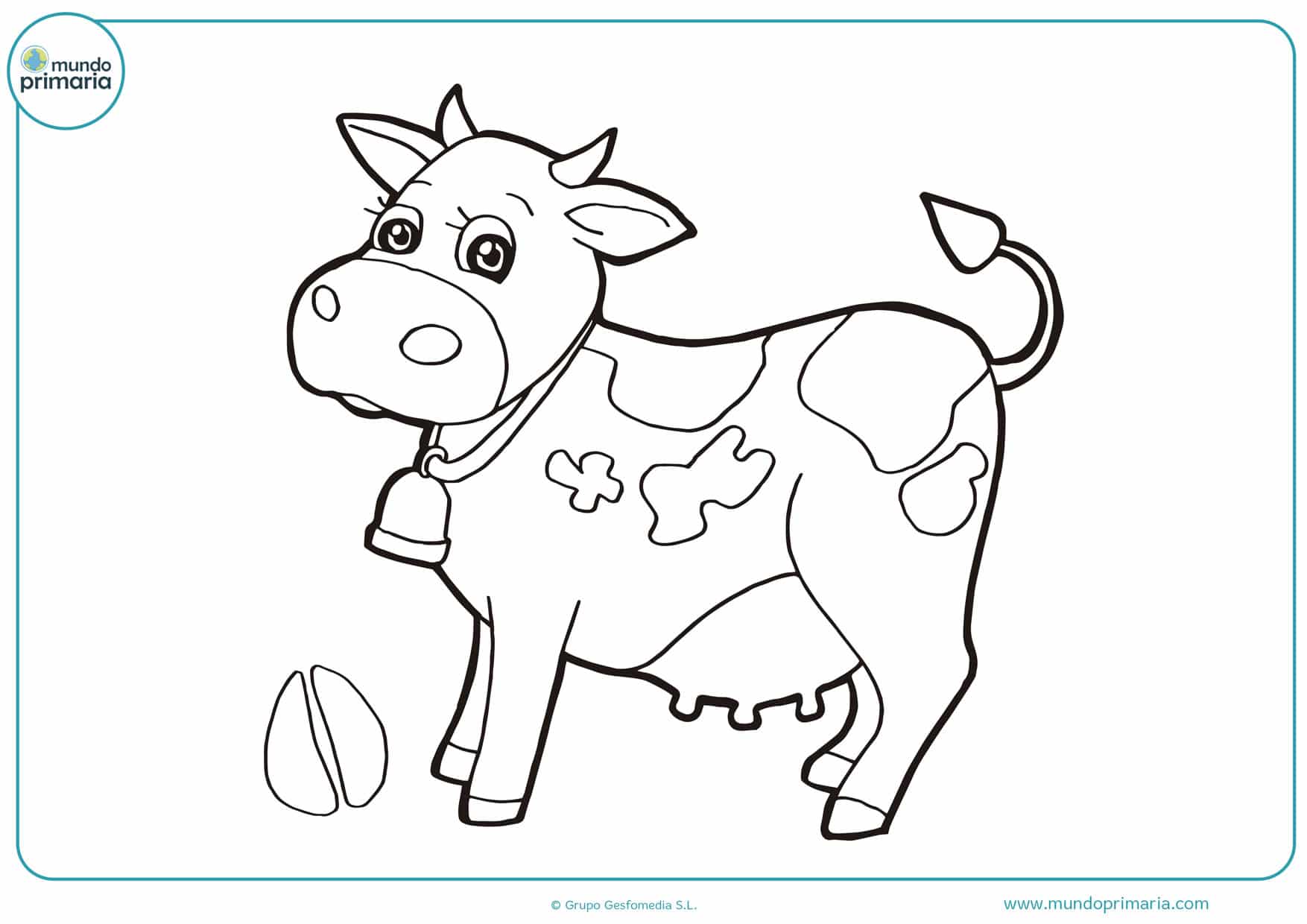 Dibujos de Vacas para Colorear 【Imprimir y Pintar】