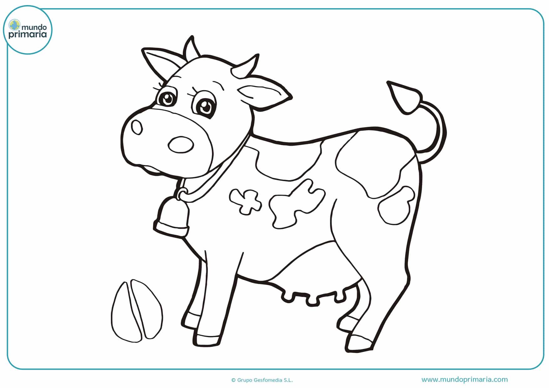 Cooperativa Diligencia par Dibujos de Vacas para Colorear 【Imprimir y Pintar】