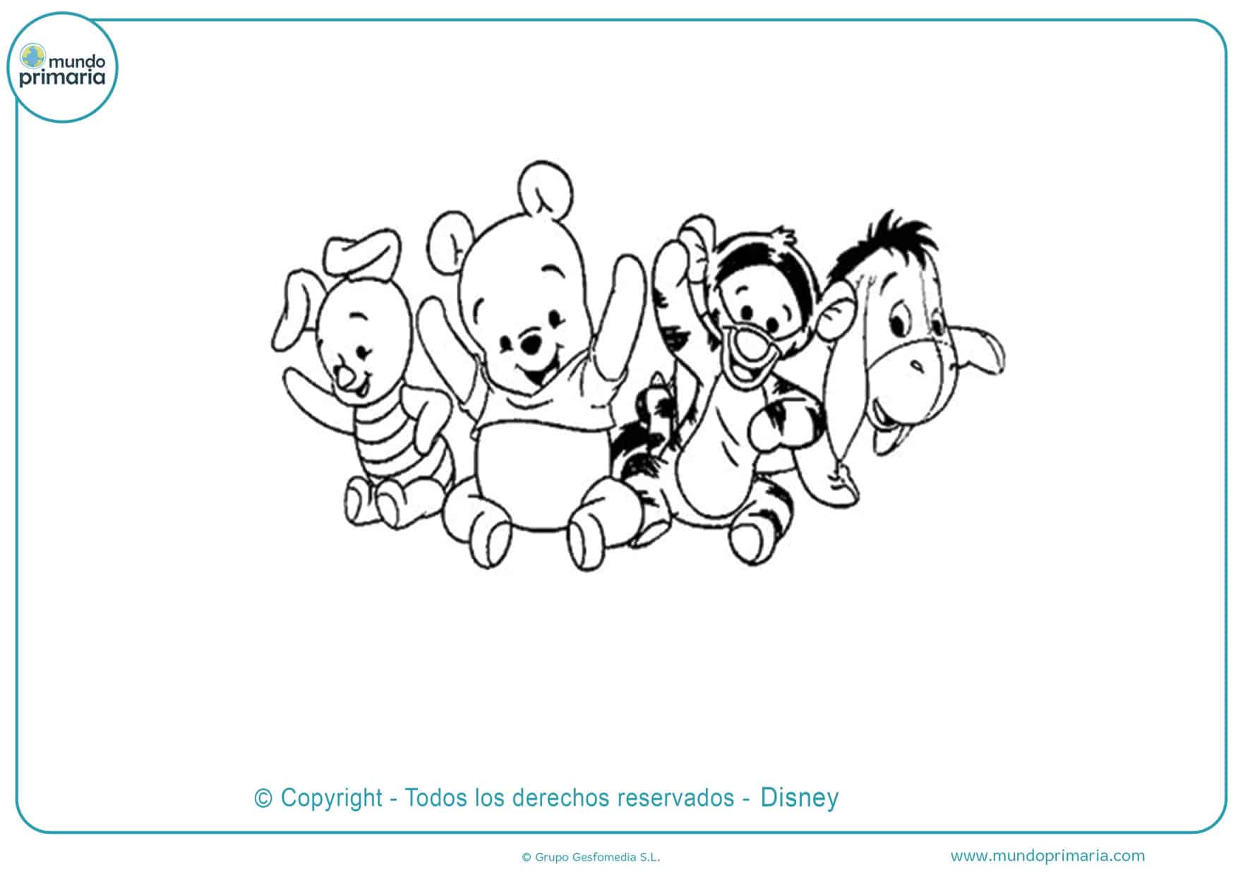 ⇨ Dibujos de Winnie Pooh para Colorear (Imprimir y Listo)