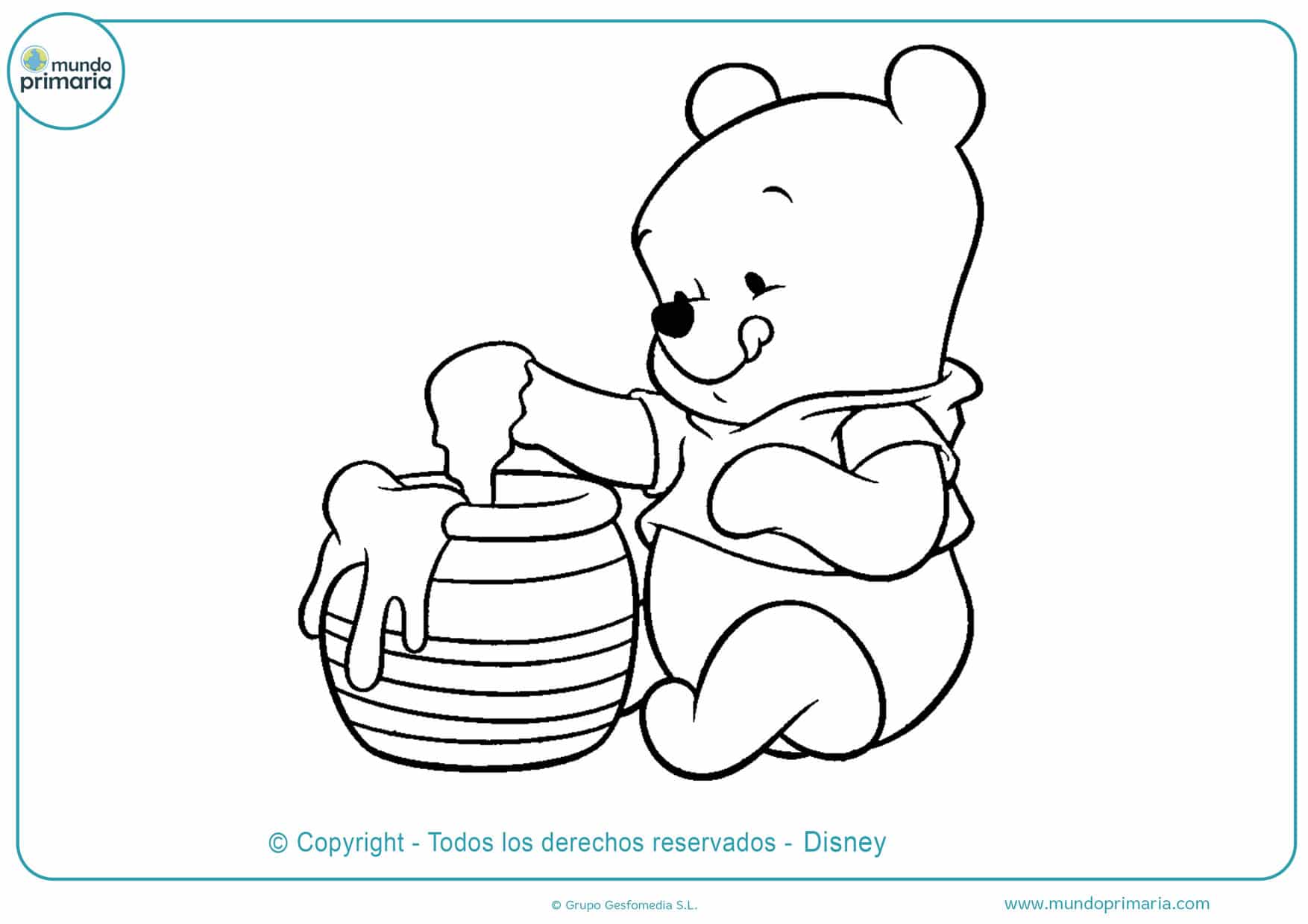 ⇨ Dibujos de Winnie Pooh para Colorear (Imprimir y Listo)