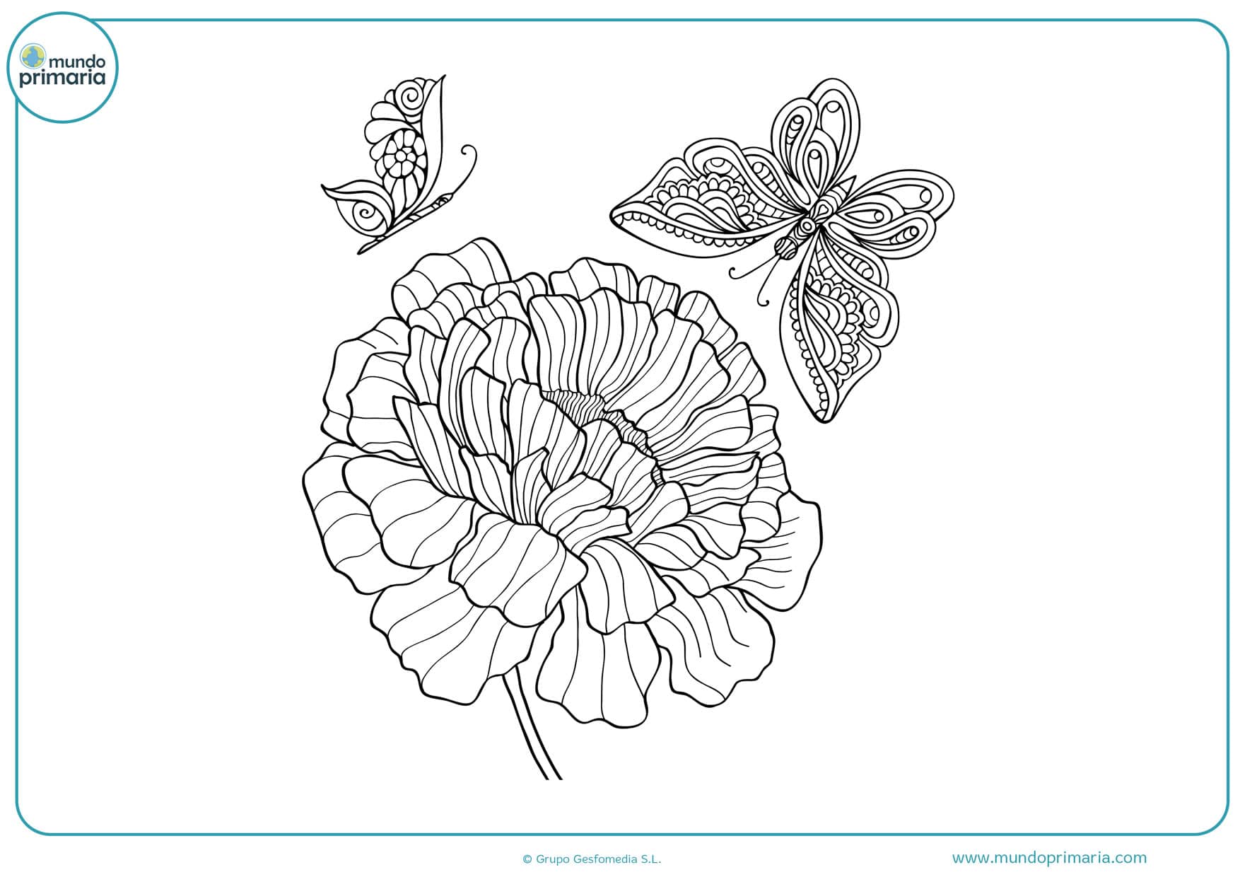 Dibujos de Flores para Colorear 【Bonitas y Fáciles de Pintar】