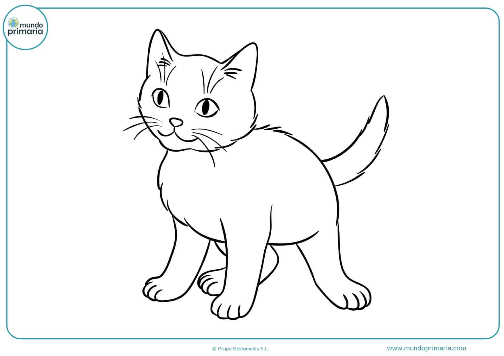 Dibujos de gatos para imprimir y colorear - Mundo Primaria