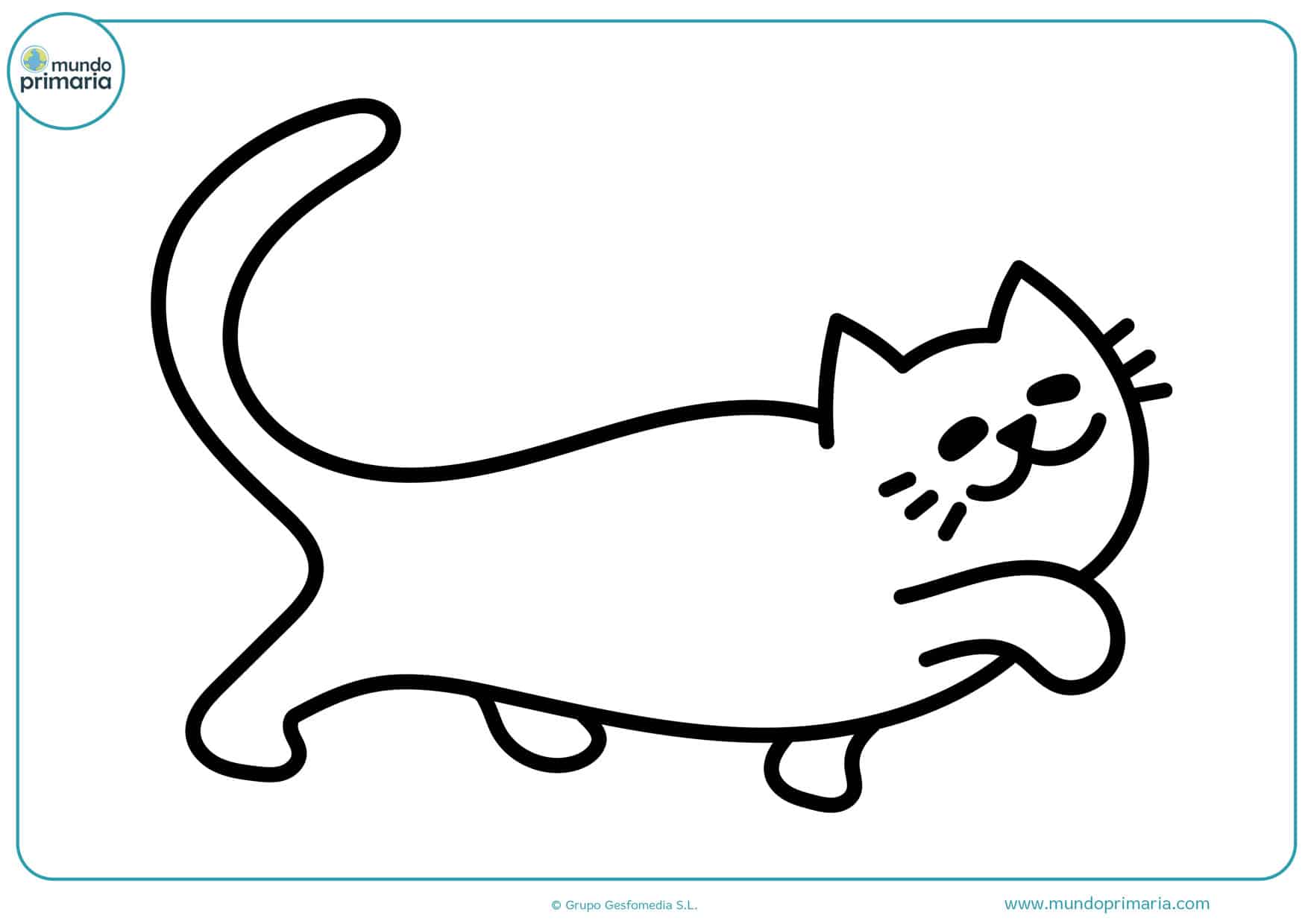 Dibujos de gatos para imprimir y colorear - Mundo Primaria