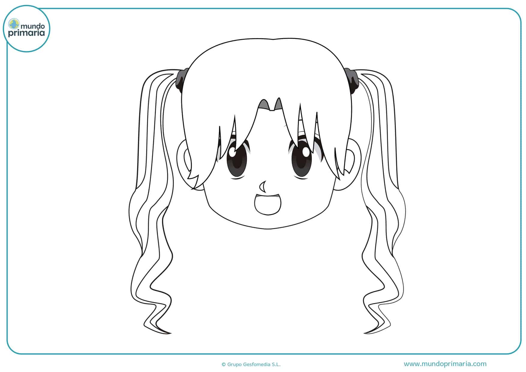 muñecas anime para colorear
