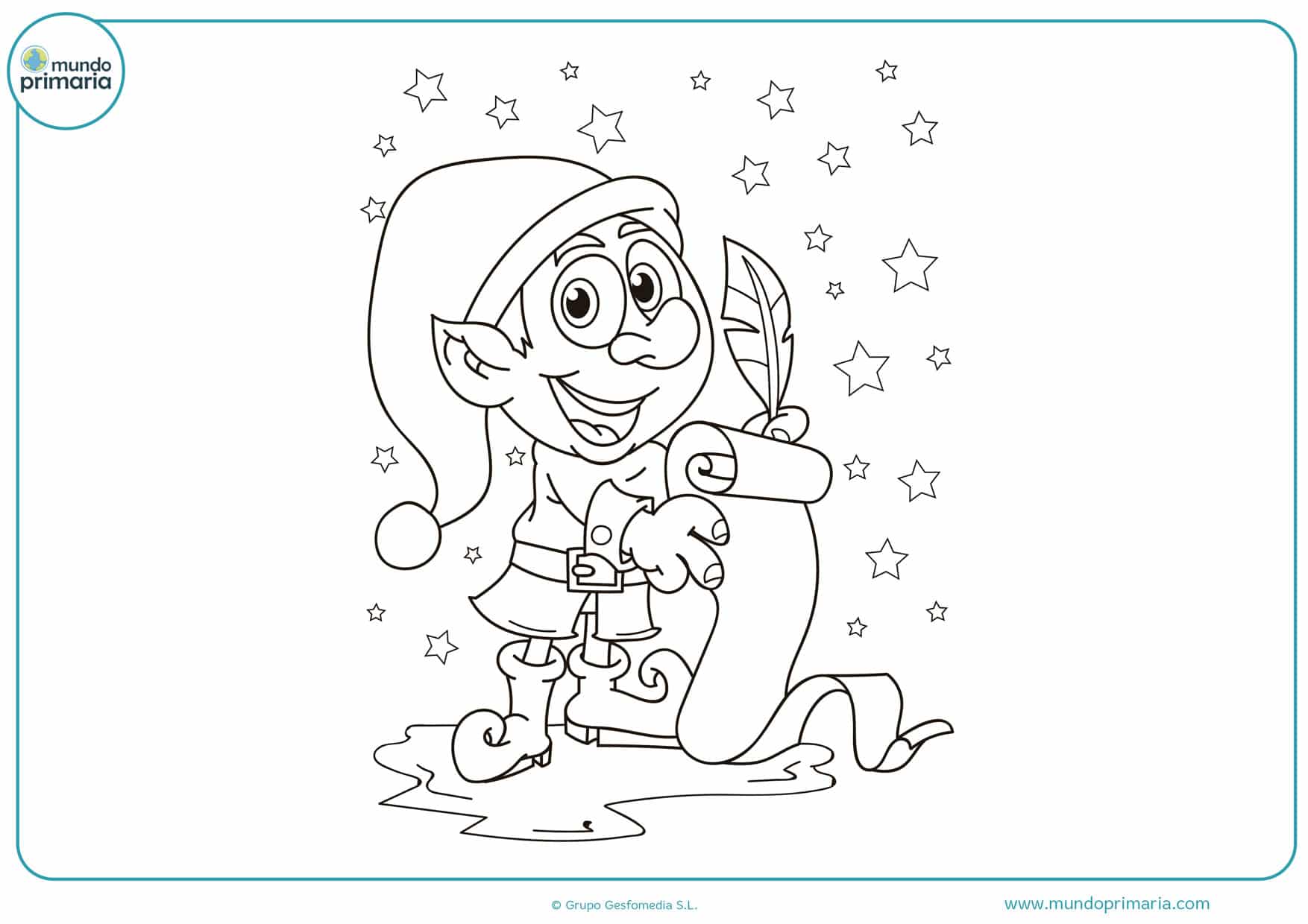 imágenes para colorear de duendes