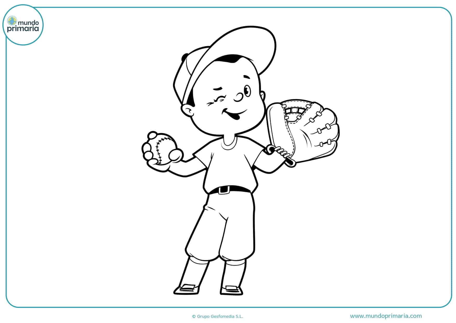 pelotas de béisbol dibujos para colorear
