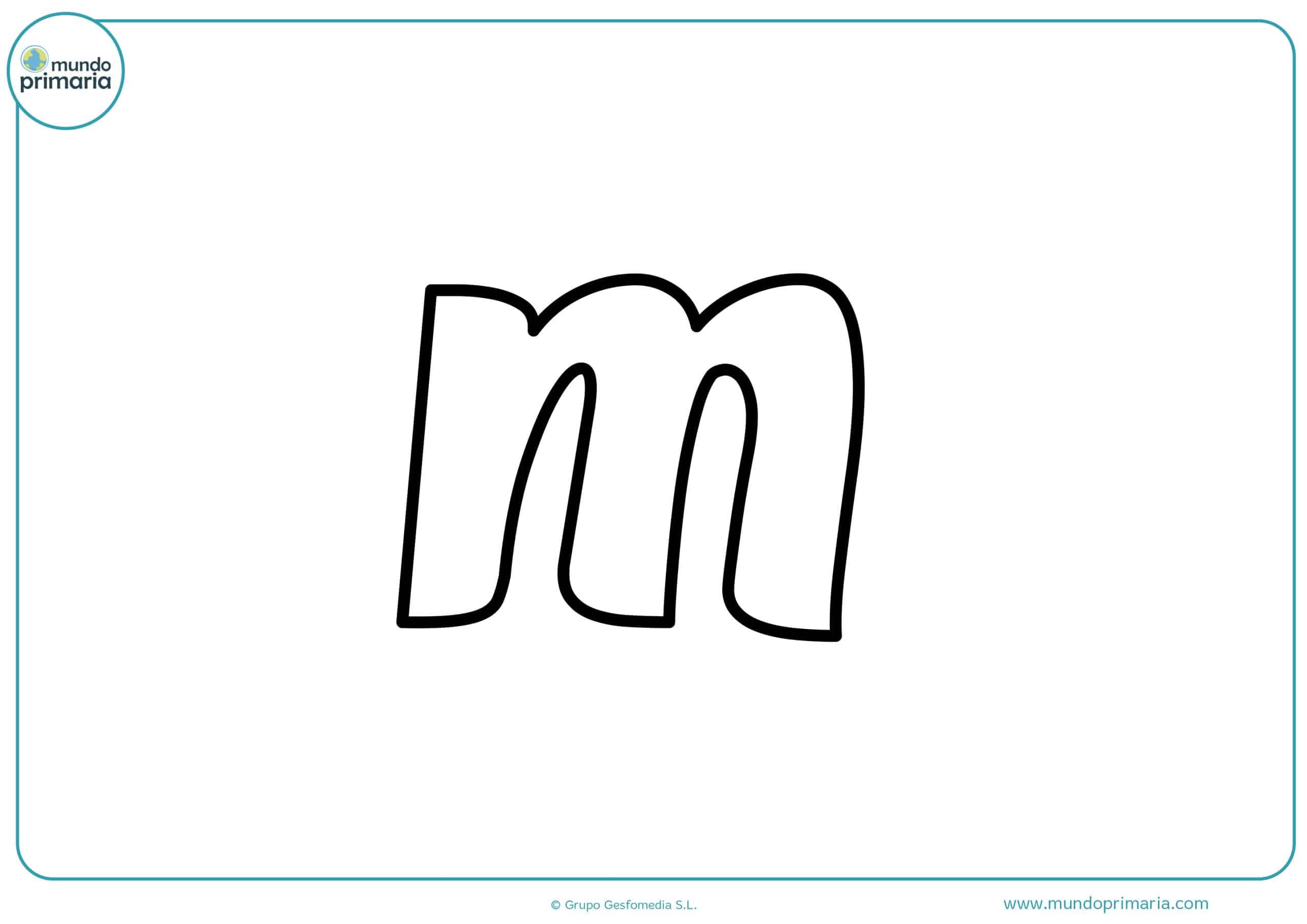 dibujos de letras m minúsculas para colorear