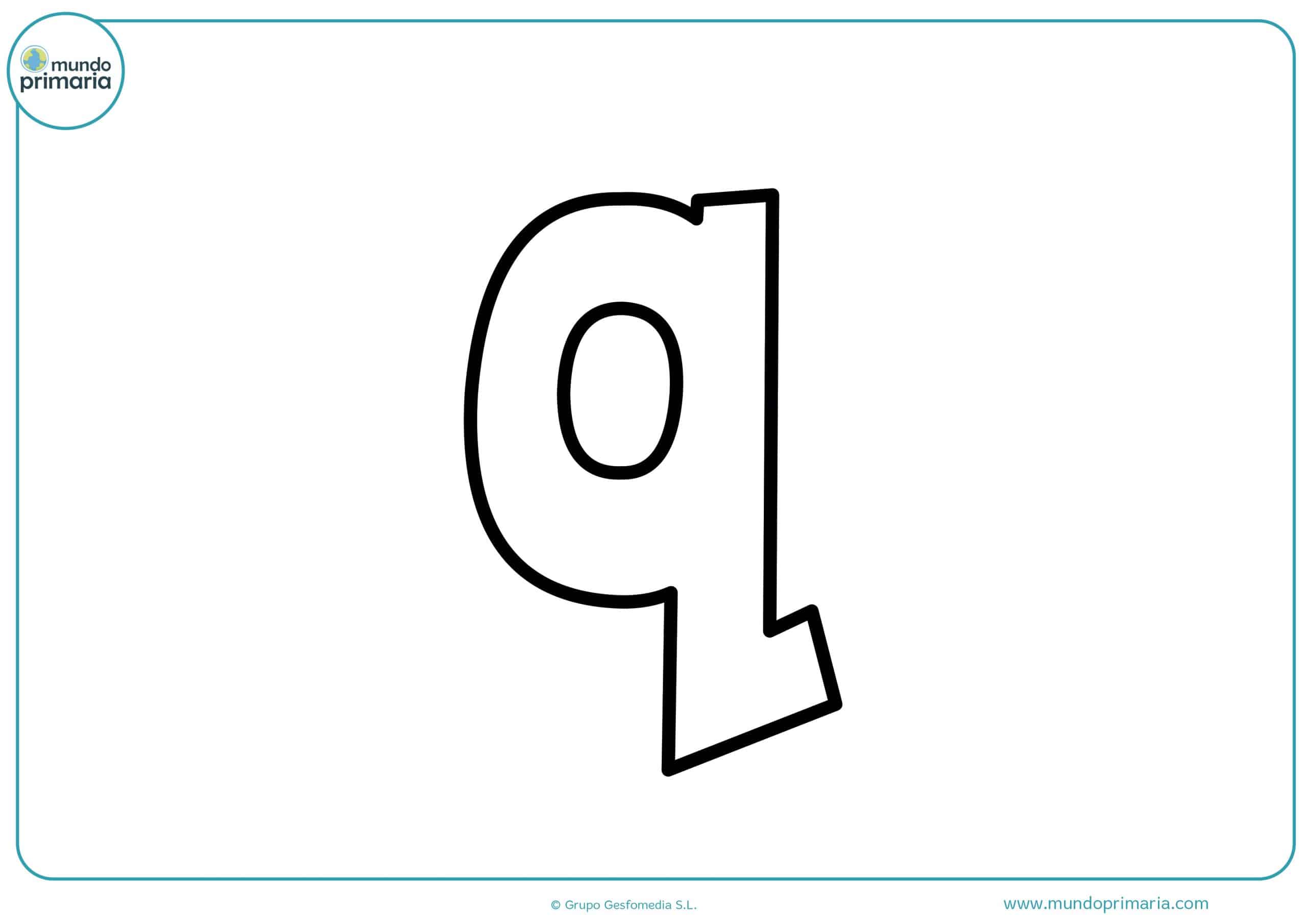 dibujos de letras q minúsculas para colorear