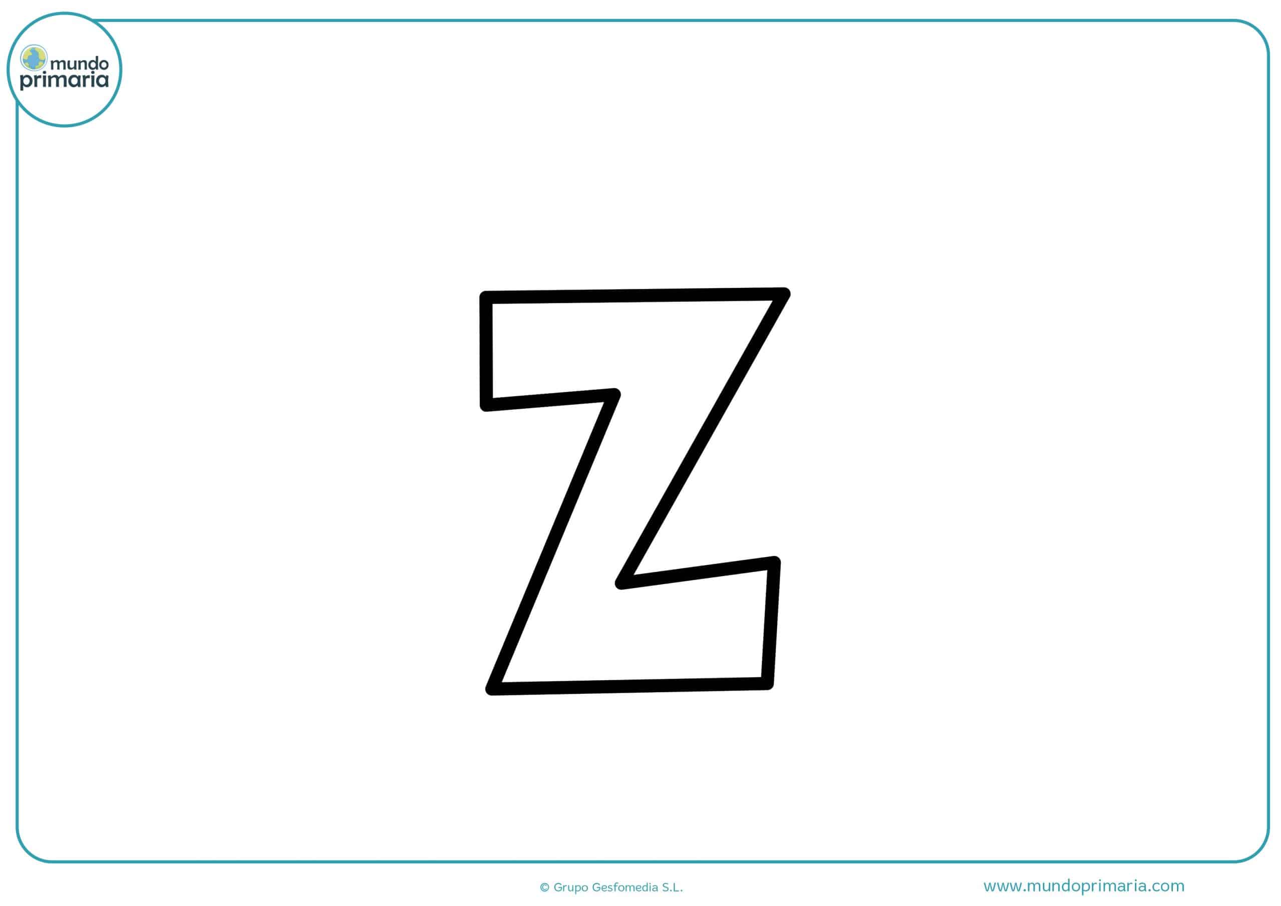 dibujos de letras z minúsculas para colorear