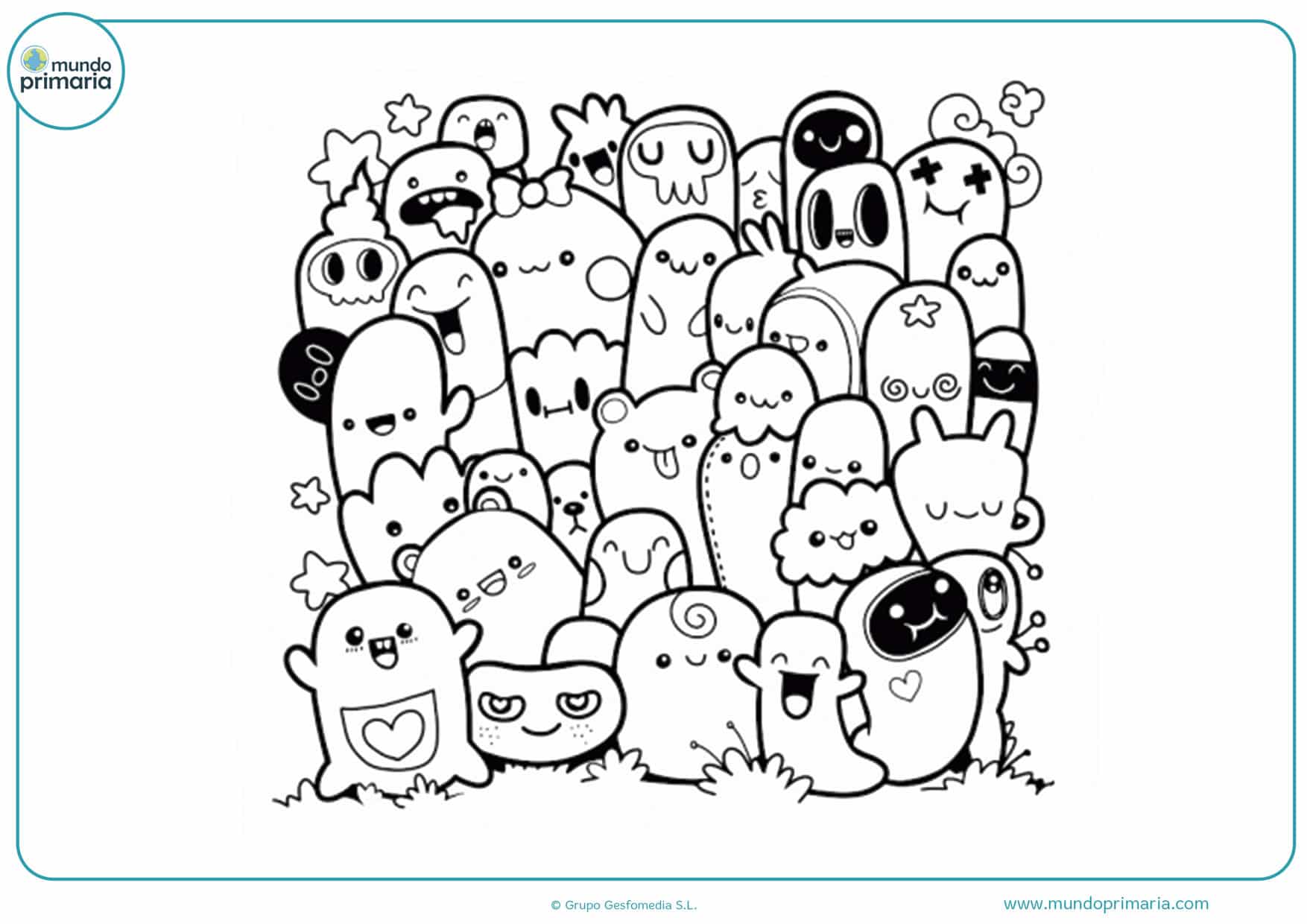 ▷ Dibujos Kawaii para Colorear 【Listos para Imprimir】