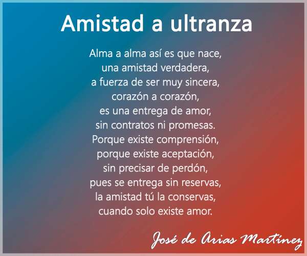 Poemas De Amistad Cortos Y Largos Con Autor.