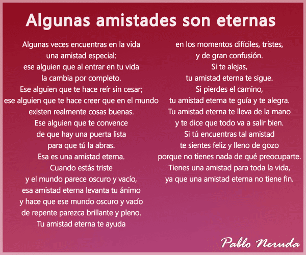 Poemas De Amistad Cortos Y Largos Con Autor