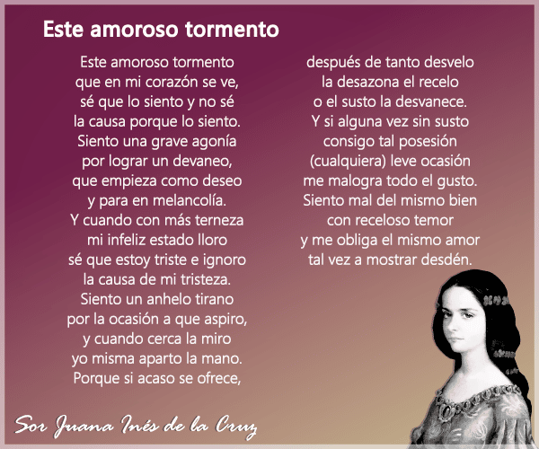 Estallar nacionalismo pedestal ▷ Poemas de Sor Juana Inés de la Cruz