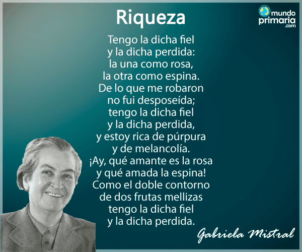 ➥ Poemas de Gabriela Mistral 【cortos, para Niños...】