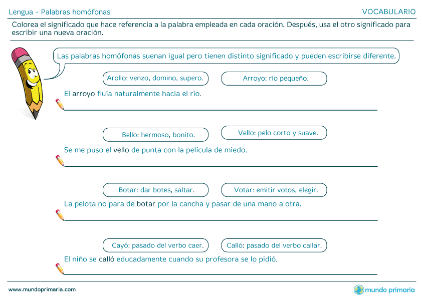 Palabras homófonas que son