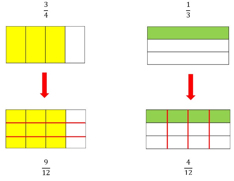 Amplificación de fracciones para primaria