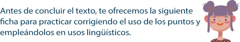 Uso de los dos puntos para niños