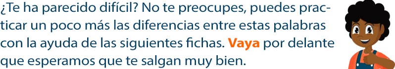 Diferencias entre vaya y valla para niños