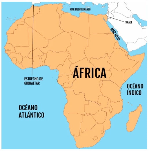 África mapa político