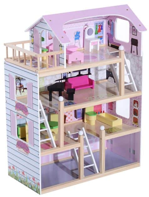 Casita de muñecas Homcom Casita de muñecas Homcom