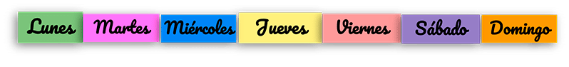Los días de la semana para niños de primaria