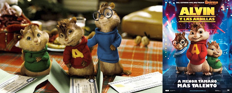 Película infantil Alvin y las ardillas
