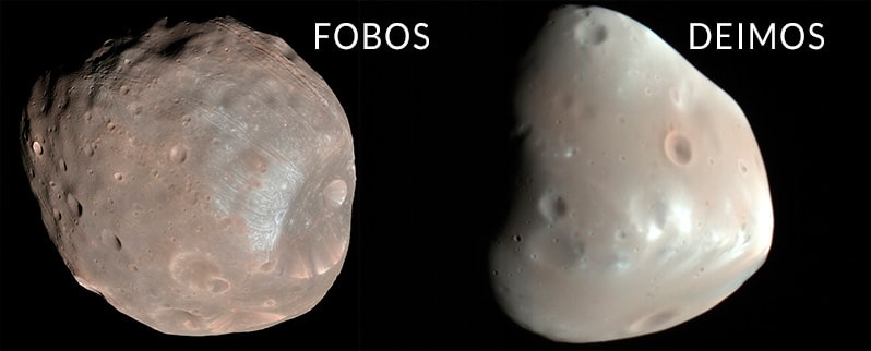 Satélites Fobos y Deimos de Marte