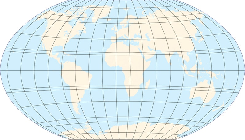 Coordenadas en un mapa para primaria