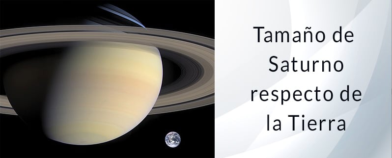 Tamaño de Saturno respecto de la Tierra