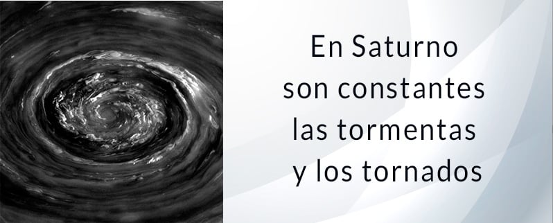 Tormentas y tornados en Saturno