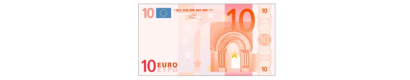 Billetes y monedas de euro en primaria