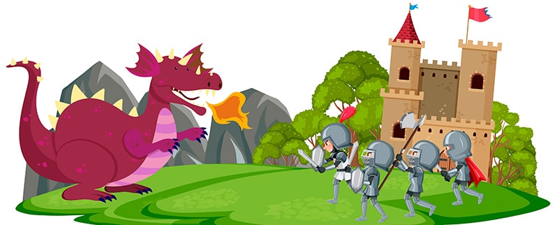 Cuentos de dragones con caballeros