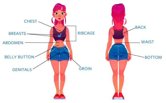 Las partes del cuerpo en inglés para niños