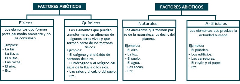 Los factores abióticos y bióticos