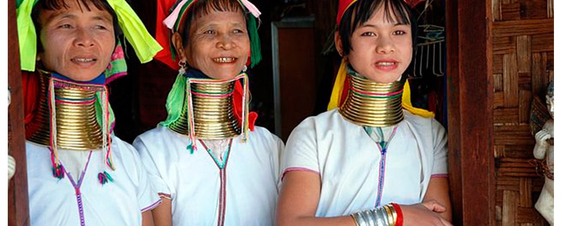 Las curiosidades del mundo el cuello de las mujeres Padaung