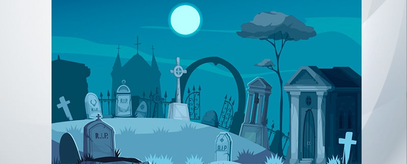 Abreviatura rip en cementerio