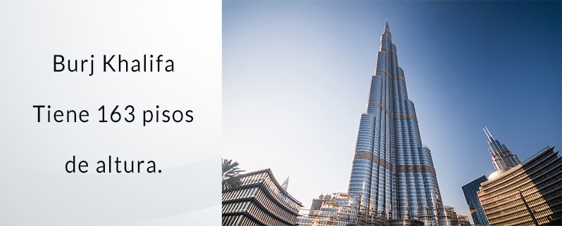 Edificios más altos del mundo: Número de pisos del Burj Khalifa