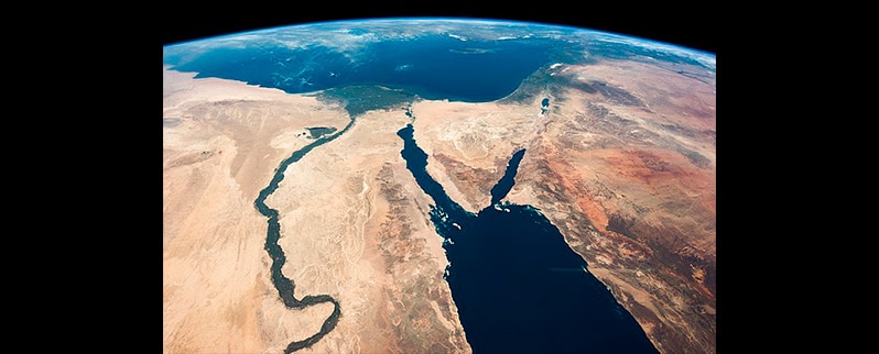 Ríos más largos del mundo: Nilo visto desde un satélite