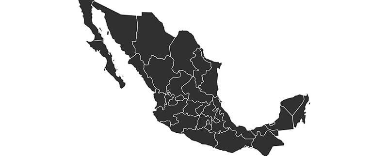 Mapa México Blanco Y Negro
