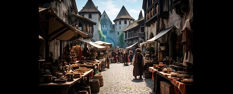La Edad Media: mercado medieval
