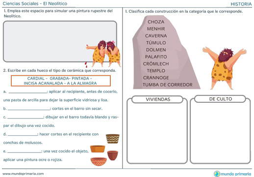 Prehistoria para niños - Mundo Primaria